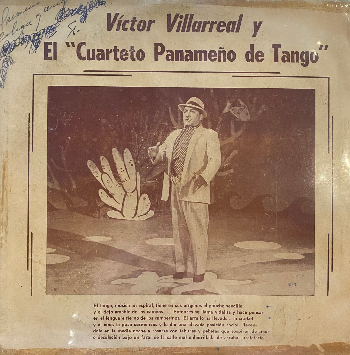 VICTOR VILLARREAL Y EL "CUARTETO PANAMEÑO DE TANGO"