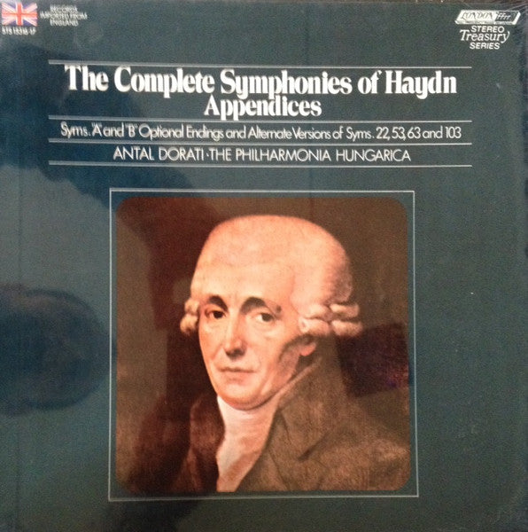 PHILHARMONIA HUNGARICA, ANTAL DORATI - THE COMPLETE SYMPHONIES OF HAYDN APPENDICES