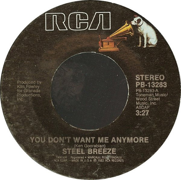 STEEL BREEZE - YOU DON'T WANT ME ANYMORE (7", 45 RPM)