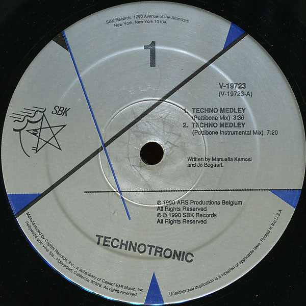 TECHNOTRONIC - TECHNO MEDLEY/ROCKIN' OVER THE BEAT