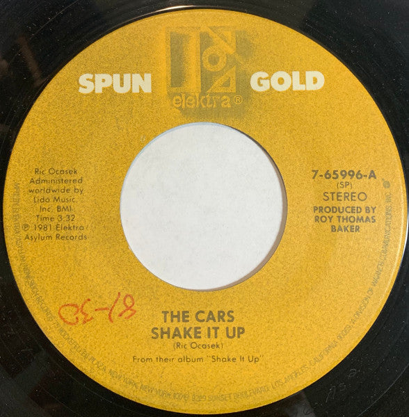THE CARS - SHAKE IT UP / SINCE YOU'RE GONE (7", 45 RPM)