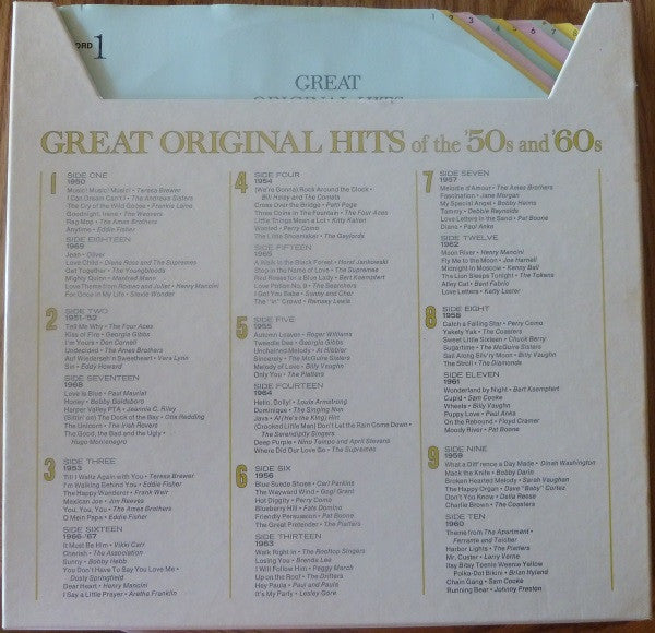 VARIOUS - GREAT ORIGINAL HITS OF THE '50s AND '60s (9XLP)