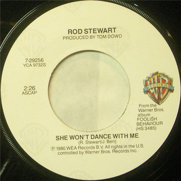 ROD STEWART - INFATUATION/SHE WON'T DANCE WITH ME (7", 45 RPM)