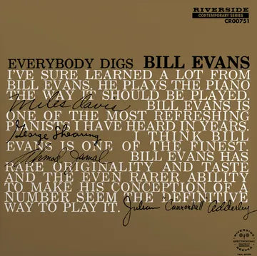 BILL EVANS - EVERYBODY DIGS BILL EVANS (RSD, LIMITED MONO EDITION)