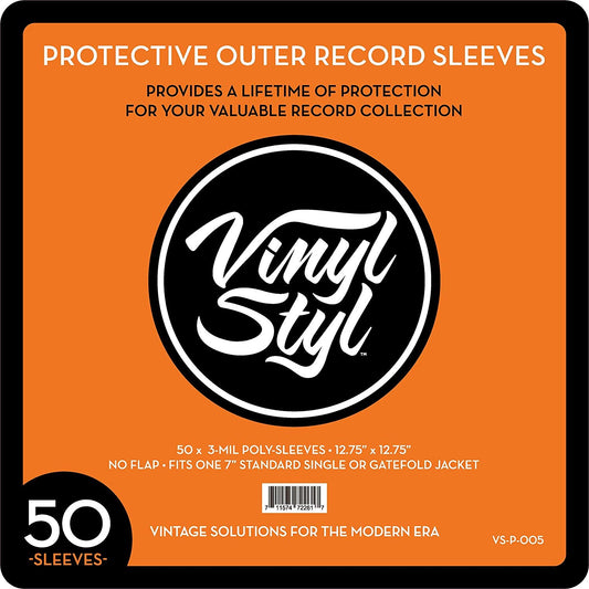 VINYL STYL - PROTECTIVE 12" OUTER RECORD SLEEVES (50 PACK)