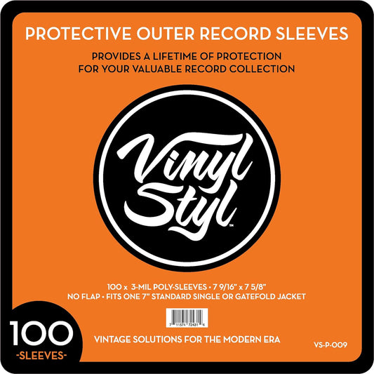 VINYL STYL - PROTECTIVE 7" OUTER SLEEVES (100 PACK)