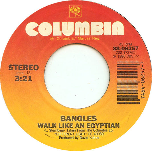 BANGLES - WALK LIKE AN EGYPTIAN (7", 45 RPM)