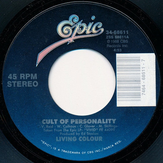 LIVING COLOUR - CULT OF PERSONALITY  (7", 45 RPM)