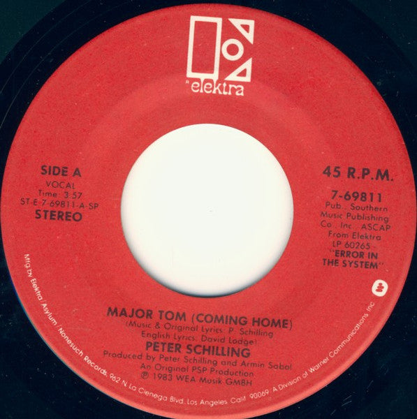 PETER SCHILLING - MAJOR TOM (7", 45 RPM)