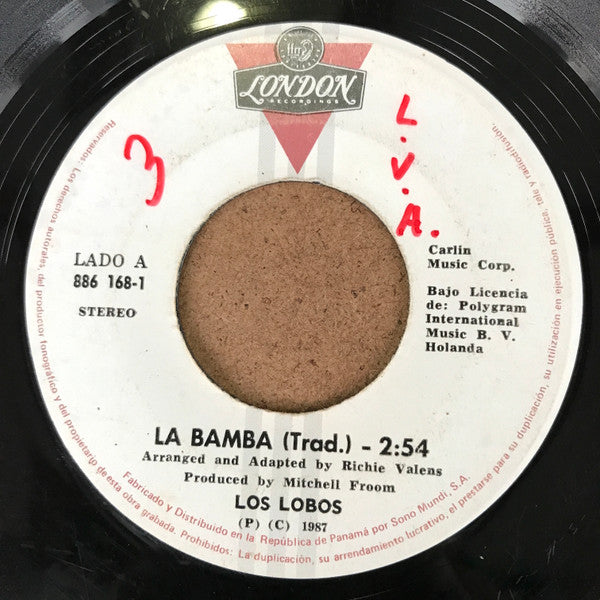 LOS LOBOS - LA BAMBA (7", 45 RPM)