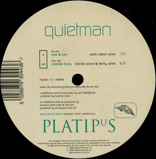 QUIETMAN - NOW & ZEN / CELESTIAL BODY (REMIXES)