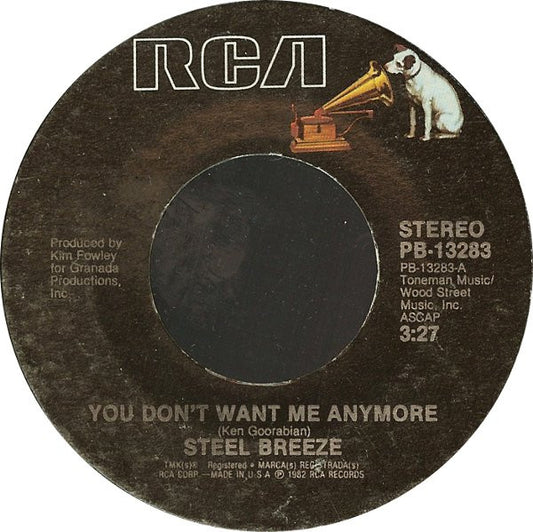STEEL BREEZE - YOU DON'T WANT ME ANYMORE (7", 45 RPM)