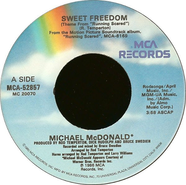 MICHAEL MCDONALD - SWEET FREEDOM (7", 45 RPM)