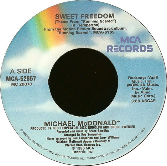 MICHAEL MCDONALD - SWEET FREEDOM (7", 45 RPM)