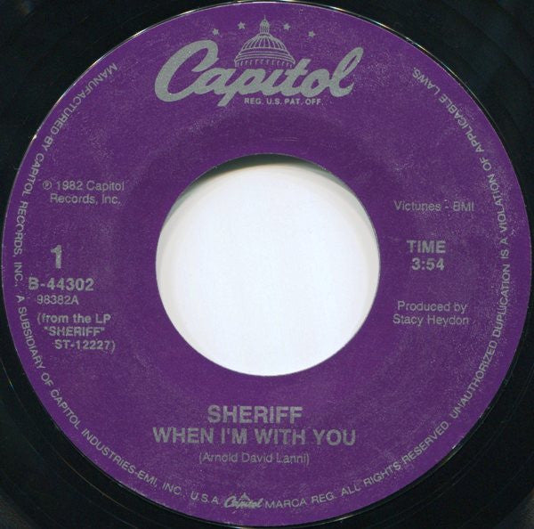 SHERIFF - WHEN I´M WITH YOU (7", 45 RPM)