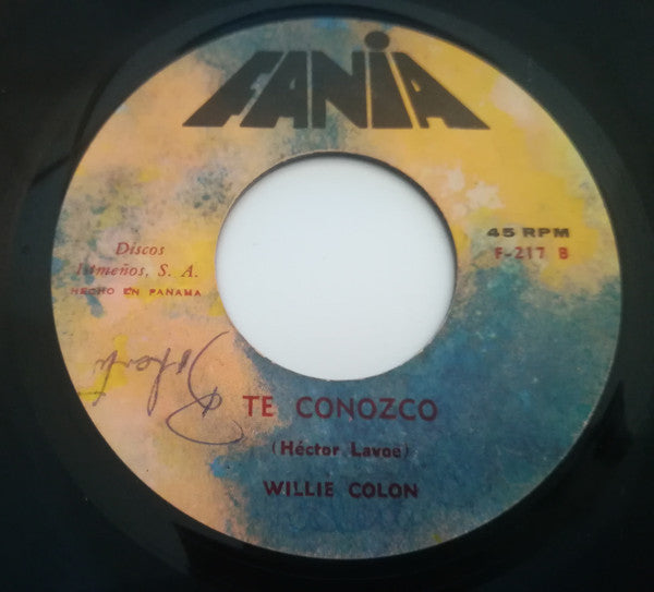 WILLIE COLON - SONERO MAYOR / TE CONOZCO (7", 45 RPM)