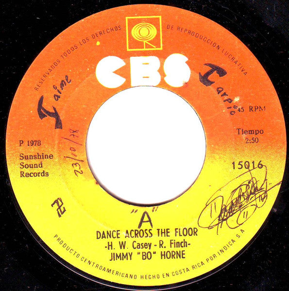 JIMMY "BO" HORNE - DANCE ACROSS THE FLOOR (7", 45 RPM)