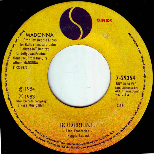 MADONNA - BORDERLINE (7", 45 RPM)