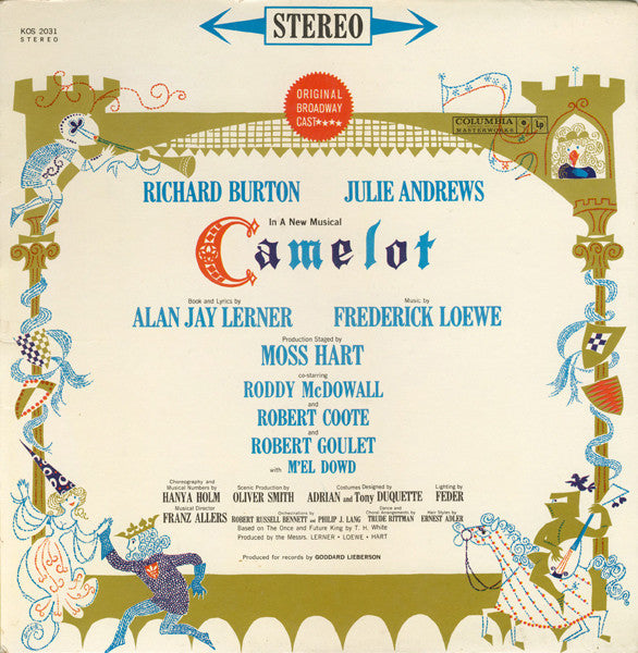 ALAN JAY LERNER, FREDERICK LOEWE - CAMELOT (ORIGINAL BROADWAY CAST RECORDING)