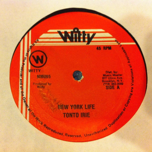 TONTO IRIE - VIDA EN NUEVA YORK