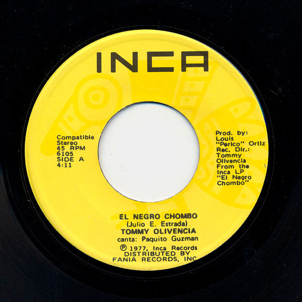 TOMMY OLIVENCIA - EL NEGRO CHOMBO (45 RPM, 7")