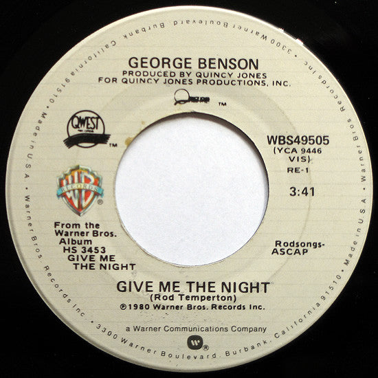 GEORGE BENSON - GIVE ME THE NIGHT (7", 45 RPM)