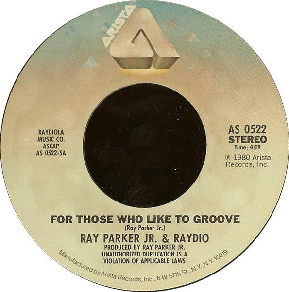 RAY PARKER JR. & RAYDIO - FOR THOSE WHO LIKE TO GROOVE (7", 45 RPM)