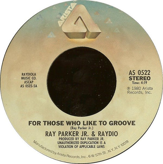 RAY PARKER JR. & RAYDIO - FOR THOSE WHO LIKE TO GROOVE (7", 45 RPM)