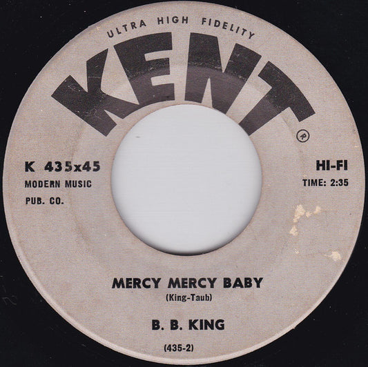 B.B. KING - MERCY MERCY BABY / BROKEN PROMISE (7", 45 RPM)