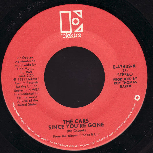 THE CARS - SINCE YOU´RE GONE (7", 45 RPM)