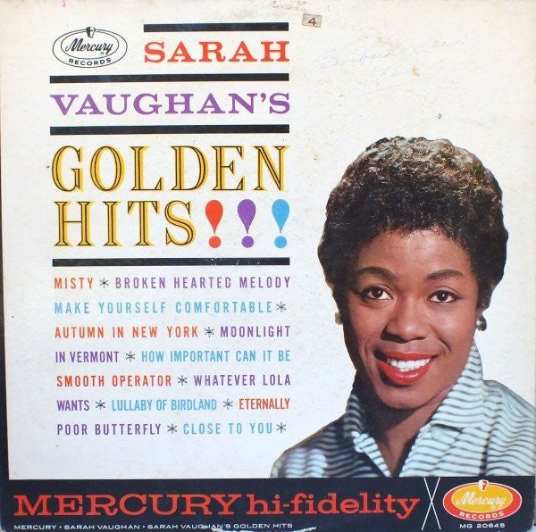 SARAH VAUGHAN - SARAH VAUGHAN'S GOLDEN HITS!!!