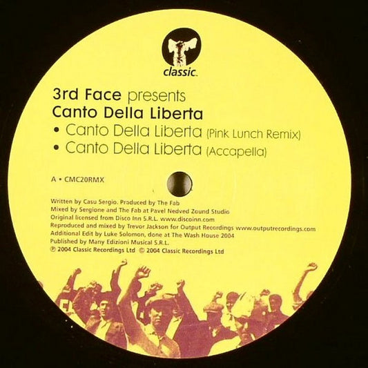 3RD FACE - CANTO DELLA LIBERTA (REMIXES)