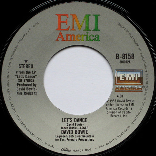 DAVID BOWIE - LET'S DANCE (7", 45 RPM)