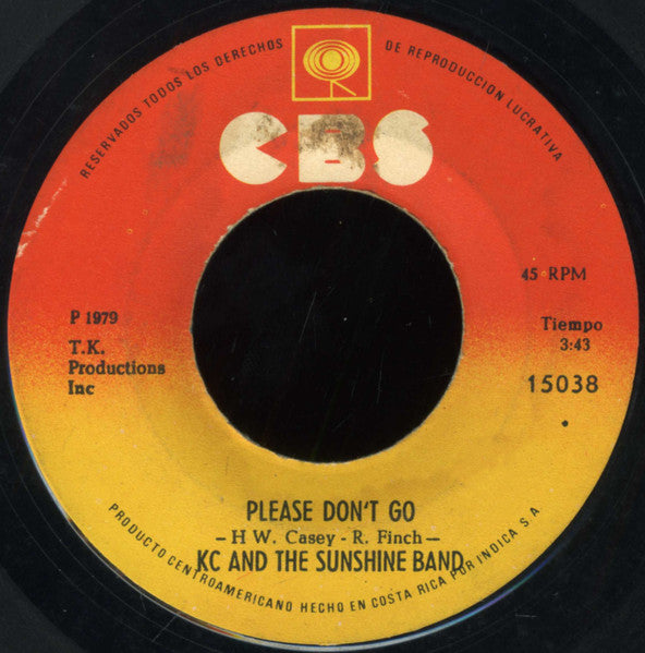 K.C. AND THE SUNSHINE BAND - PLEASE DON'T GO (7", 45 RPM)