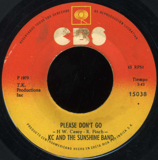 K.C. AND THE SUNSHINE BAND - PLEASE DON'T GO (7", 45 RPM)