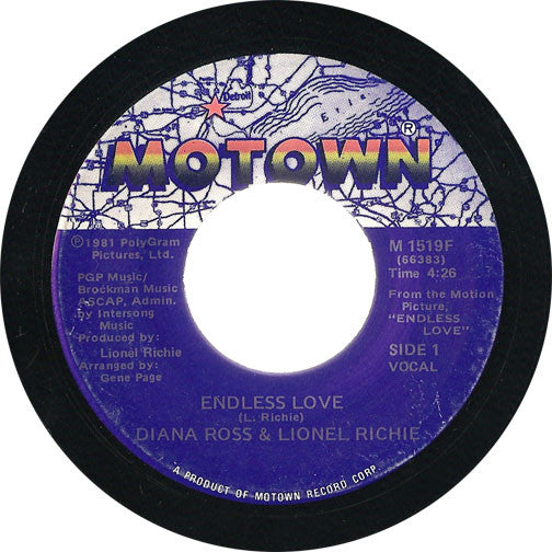 DIANA ROSS Y LIONEL RICHIE - AMOR SIN FIN (7", 45 RPM)