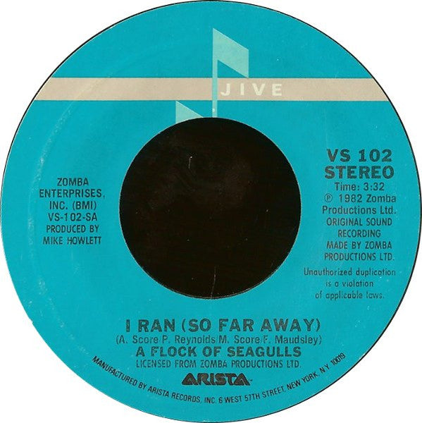 A FLOCK OF SEAGULLS - I RAN (SO FAR AWAY) / PICK ME UP (7", 45 RPM)