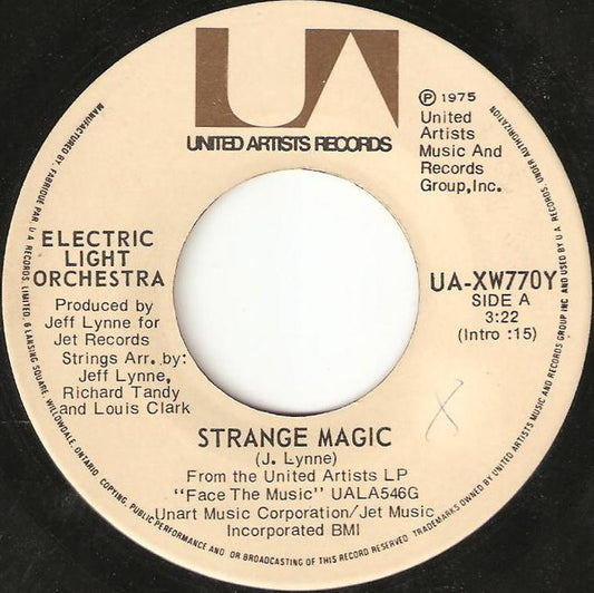 ELECTRIC LIGHT ORCHESTRA - STRANGE MAGIC / NEW WORLD RISING (7", 45 RPM)