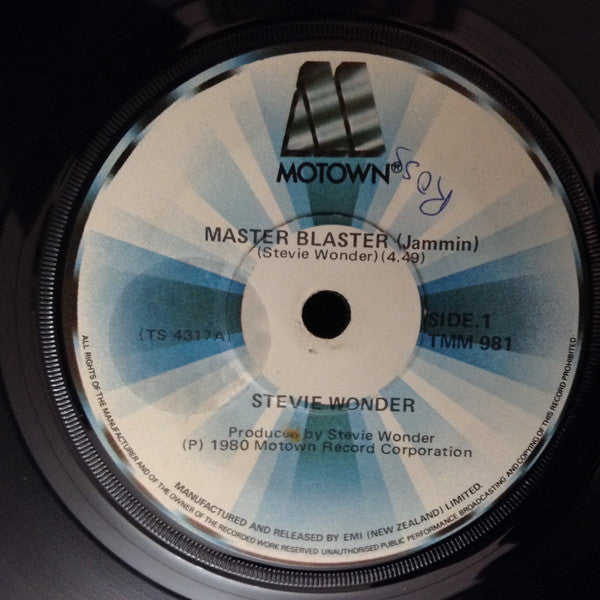 STEVIE WONDER - MASTER BLASTER (JAMMIN') (7", 45 RPM)