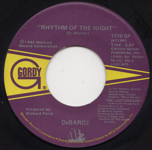 DEBARGE - RHYTHM OF THE NIGHT (7", 45 RPM)